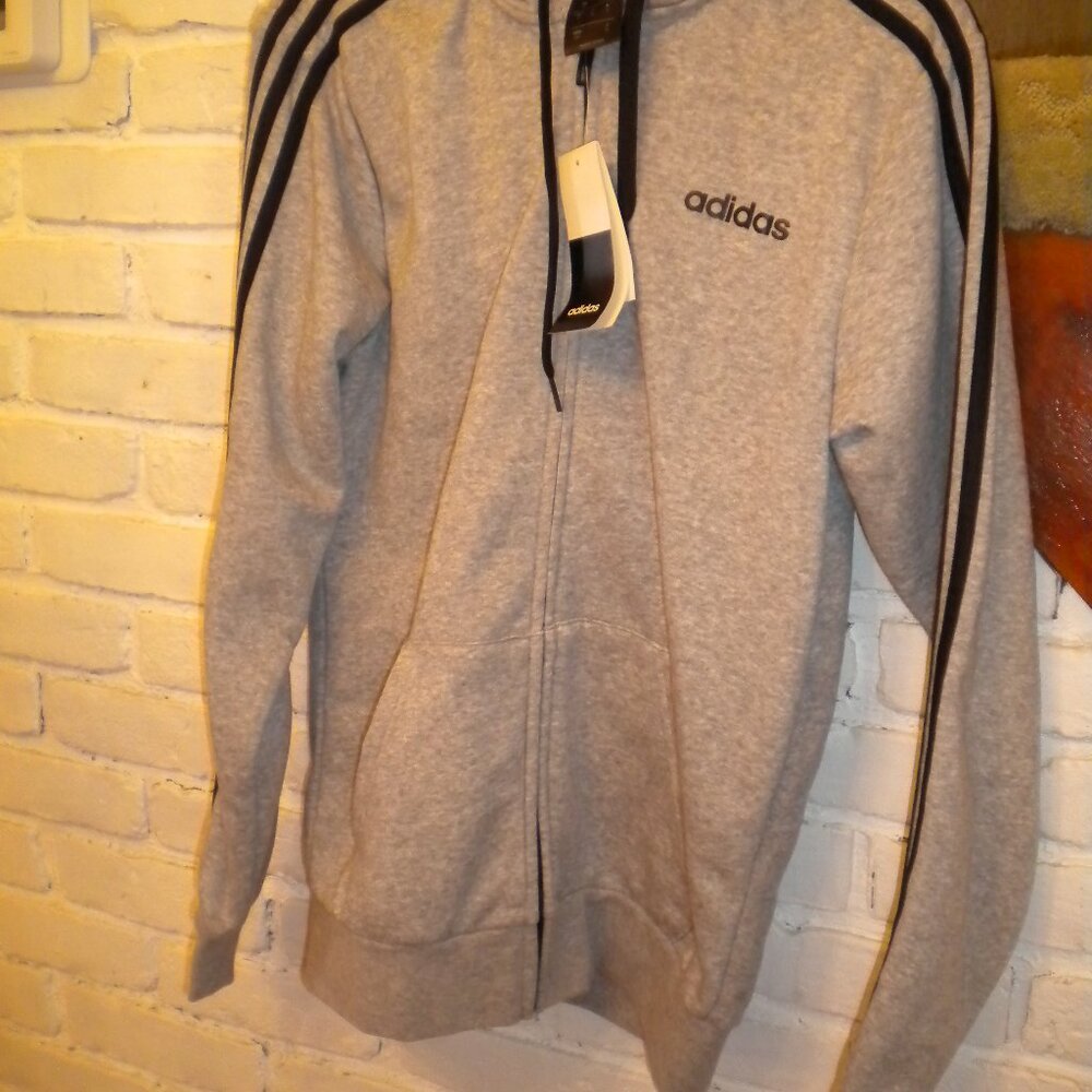 Men's s 3-Stripes Regular-Fit Full-Zip Fleece Hoodie
